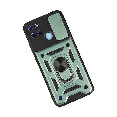 Realme C25Y K�l�f Pars Lens Y�z�kl� Silikon - Ye�il