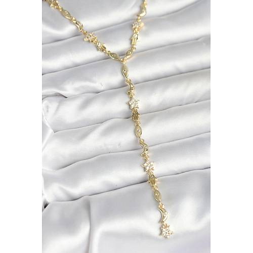 Pirin� Gold Renk Kad�n Manifest Kolye