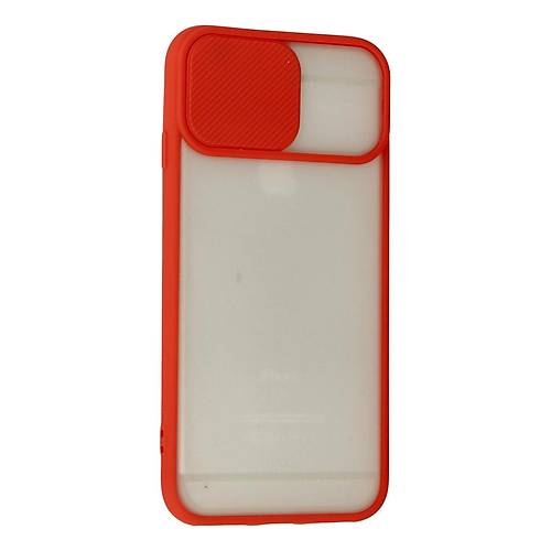 iPhone 6 K�l�f Palm Buzlu Kamera S�rg�l� Silikon - K�rm�z�