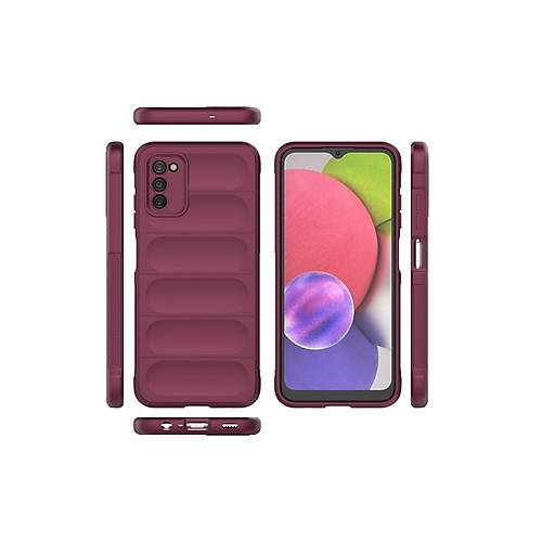Galaxy A03S K�l�f Optimum Silikon - Bordo