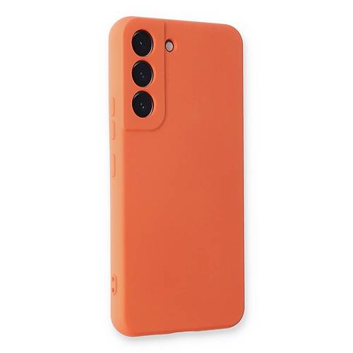 Galaxy S22 Plus K�l�f Nano i�i Kadife Silikon - Turuncu