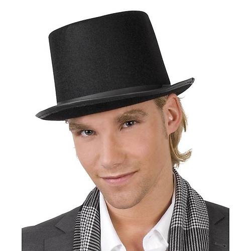 Yeti�kinler ��in Siyah Renk Ringmaster Sihirbaz �apkas� F�tr �apka 15 cm