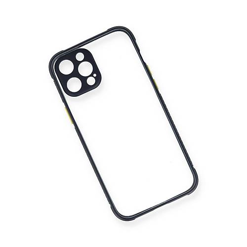 iPhone 12 Pro K�l�f Miami �effaf Silikon - Lacivert