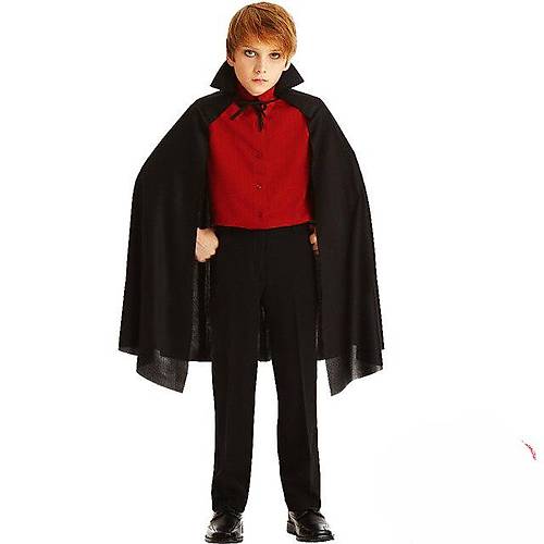 S�yah Yakal� Pelerin - Vampir Pelerin - Dracula Pelerin 90 cm