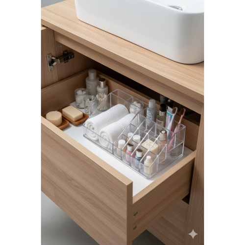 �effaf Akrilik Banyo Kozmetik D�zenleyici Organizer 13x22x8 cm