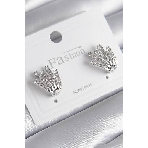 Pirin� G�m�� Renk Zirkon Ta�l� Kad�n K�pe