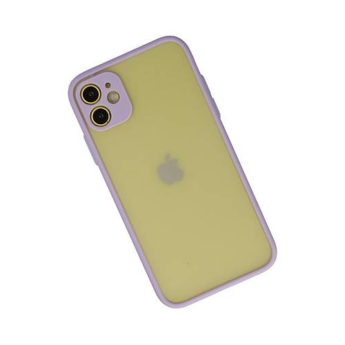 iPhone 11 K�l�f Montreal Silikon Kapak - Mor