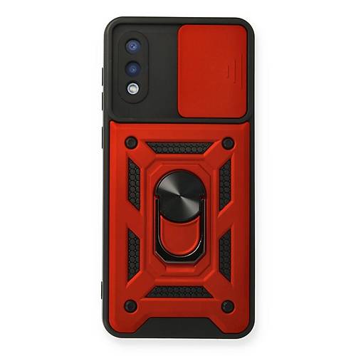 Galaxy A02 K�l�f Pars Lens Y�z�kl� Silikon - K�rm�z�