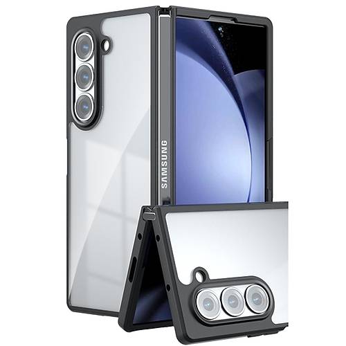 Galaxy Z Fold 5 K�l�f Blur Fold Kapak - Siyah