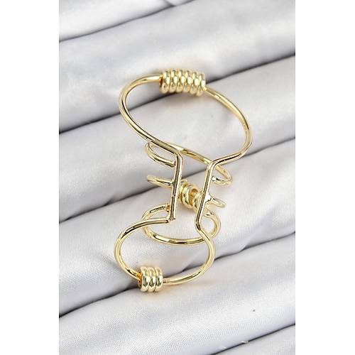 Pirin� Halkal� Model Gold Renk K�k�rdak K�pe