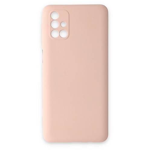 Galaxy M31S K�l�f Nano i�i Kadife Silikon - Pudra