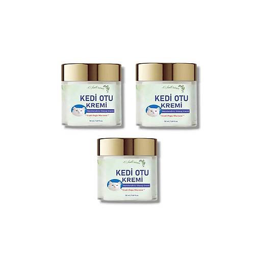 Kedi Otu Kremi Uzak Do�u Mucizesi Do�al Etkili Rahatlat�c� Krem  50 ML X 3 Adet