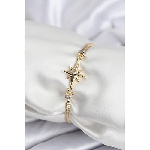 Pirin� VIP Seri Gold Renk Kutup Y�ld�z� Model Kad�n Bileklik