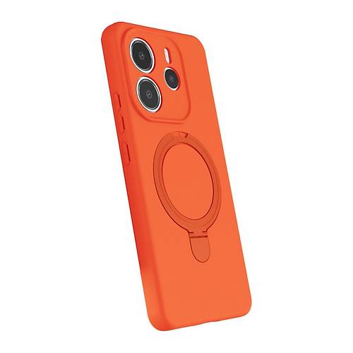 Redmi Note 14 4G Regal Magsafe Standl� Kapak - Turuncu