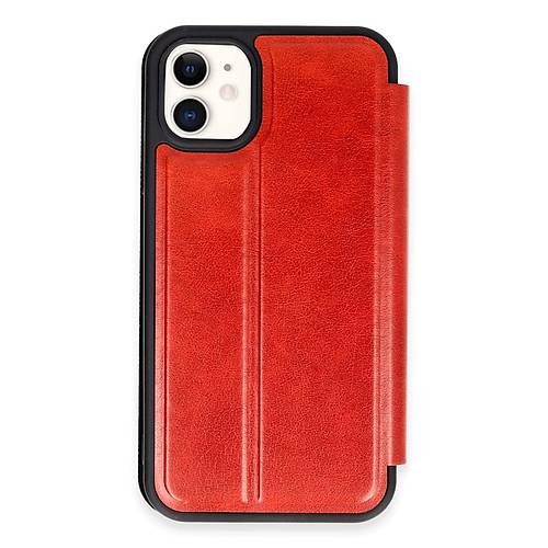 iPhone 11 K�l�f Flip Cover - K�rm�z�