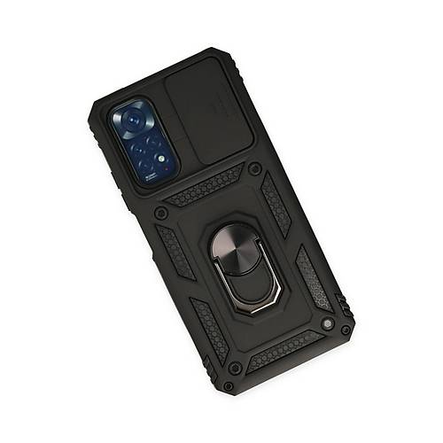 Redmi Note 11 K�l�f Pars Lens Y�z�kl� Silikon - Siyah