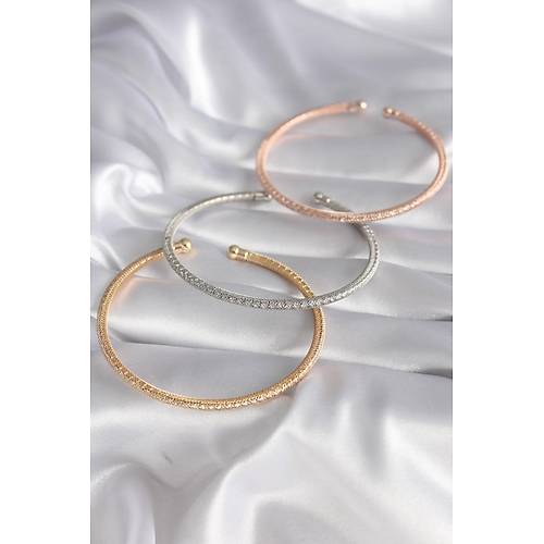 Pirin� Mix Renk Has�r Model Zirkon Ta� Detay Kad�n Bileklik Seti