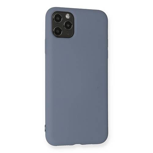 iPhone 11 Pro Max K�l�f Nano i�i Kadife Silikon - Gri