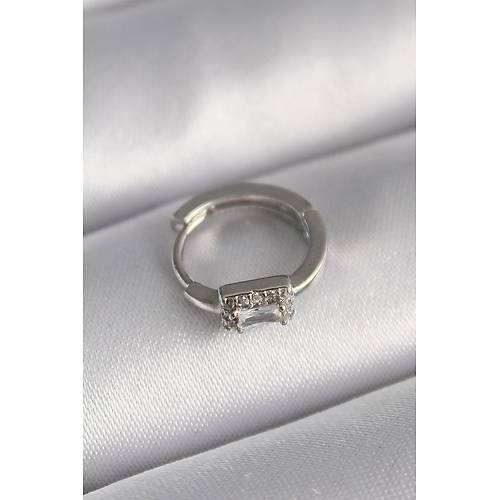 316L �elik G�m�� Renk Kare Zirkon Ta�l� Tragus Piercing