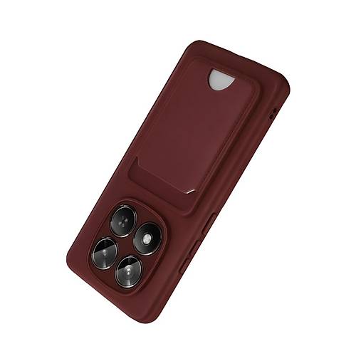 Redmi Note 15 Pro 4G Kelvin Kartvizitli Silikon - Bordo