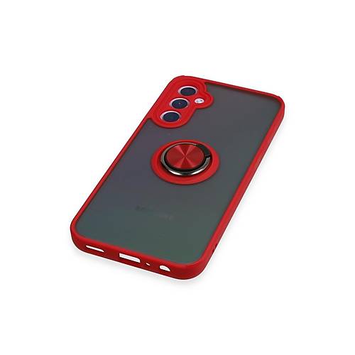 Galaxy A24 4G K�l�f Montreal Y�z�kl� Silikon Kapak - K�rm�z�
