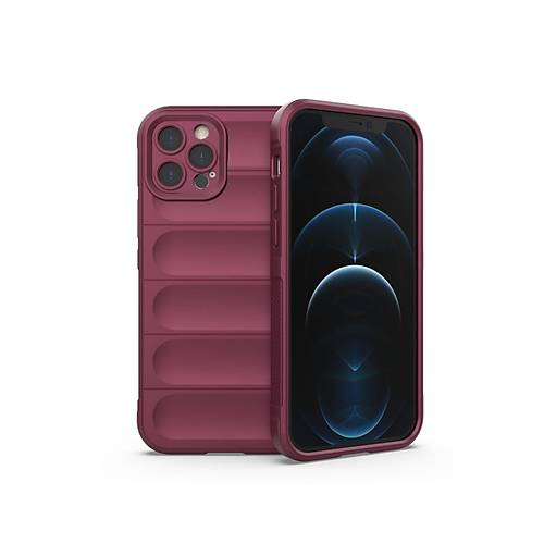 iPhone 12 Pro K�l�f Optimum Silikon - Bordo