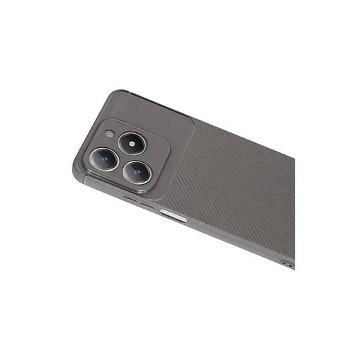 Realme C61 K�l�f Auto Focus Karbon Kapak - Gri