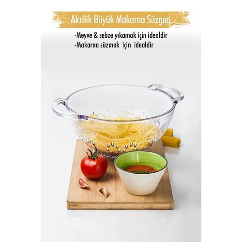 Akrilik �effaf Makarna S�zge�i & Sebze Meyve S�zge�i