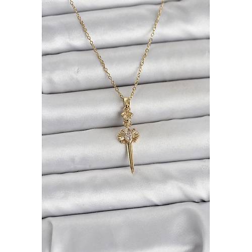 316L �elik Zincir Gold Renk K�l�� Model Kad�n Kolye