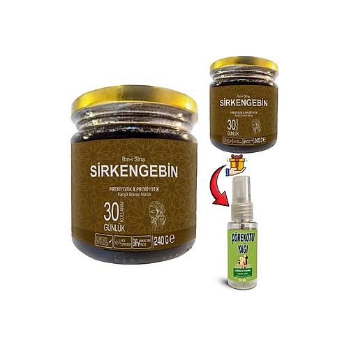 Ibn-i Sina Sirkengebin 2 Kutu Aromatik Prebiyotik Macun + ��rek Otu Ya��