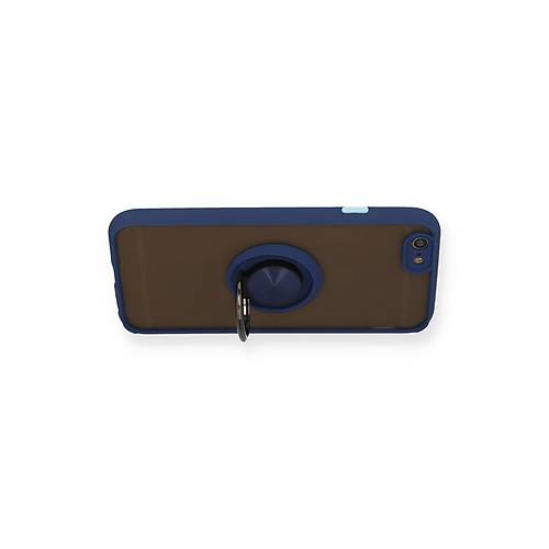 iPhone 6 K�l�f Montreal Y�z�kl� Silikon Kapak - Lacivert