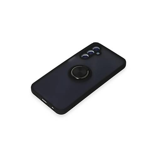 Galaxy M34 5G K�l�f Montreal Y�z�kl� Silikon Kapak - Siyah