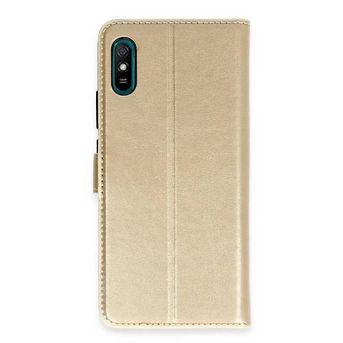 Redmi 9A K�l�f Trend S Plus Kapakl� K�l�f - Gold