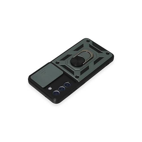 Galaxy S21 FE K�l�f Pars Lens Y�z�kl� Silikon - Ye�il