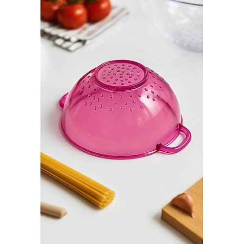 Akrilik Pembe Mini Pirin� S�zge�i & Bakliyat S�zge�i (3 SU BARDA�I �L��L�)