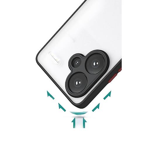Redmi Note 13 Pro Plus K�l�f Montreal Silikon Kapak - Siyah