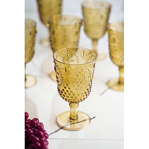 Akrilik Amber Tekli Kadeh & Su Me�rubat Kahve Yan� Barda�� 450 ml ( Cam De�ildir )