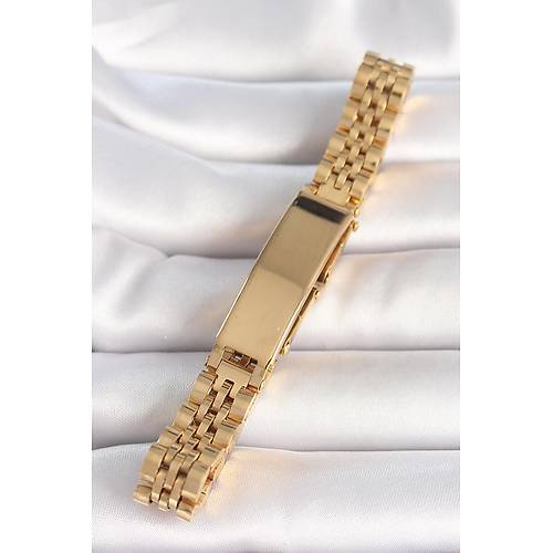 316L �elik Gold Renk Zincir K�nye Model Erkek Bileklik