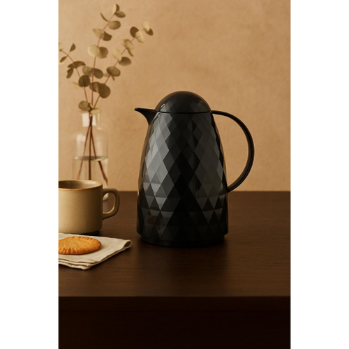 1 Lt Akrilik Siyah �ay Termosu 12 Saat S�cak 24 Saat So�uk