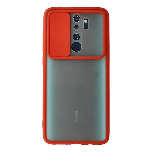 Redmi Note 8 Pro K�l�f Palm Buzlu Kamera S�rg�l� Silikon - K�rm�z�