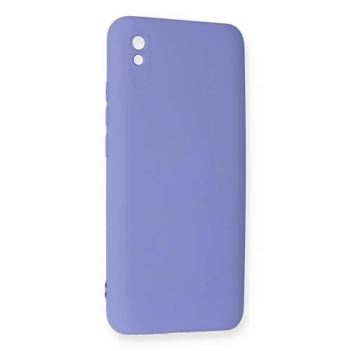 Redmi 9A K�l�f Nano i�i Kadife Silikon - Lila