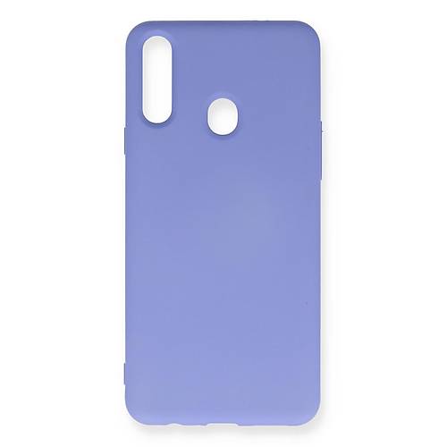 Galaxy A20S K�l�f Nano i�i Kadife Silikon - Lila