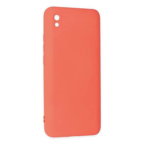 Redmi 9A K�l�f Nano i�i Kadife Silikon - Turuncu