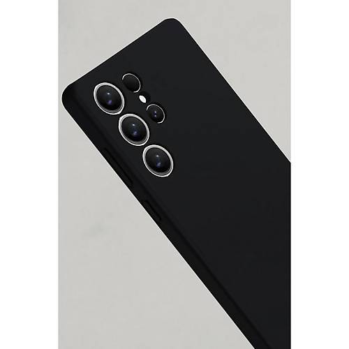 Galaxy S25 Ultra K�l�f Nano i�i Kadife Silikon - Siyah