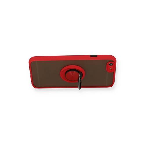 iPhone 6 K�l�f Montreal Y�z�kl� Silikon Kapak - K�rm�z�