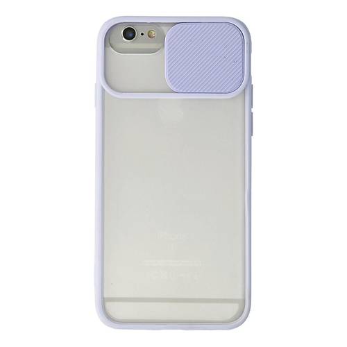 iPhone 6 K�l�f Palm Buzlu Kamera S�rg�l� Silikon - Lila