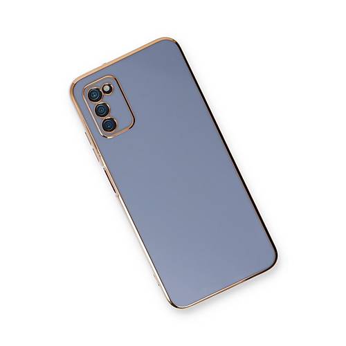 Galaxy A03S K�l�f Volet Silikon - Mavi