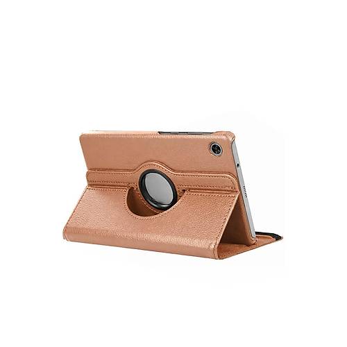 Galaxy Tab A11 360 Tablet Deri K�l�f - Rose Gold
