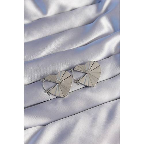 316L �elik G�m�� Renk �izgili Plaka Tasar�ml� Kalp K�pe