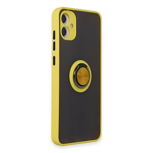 Galaxy A05 K�l�f Montreal Y�z�kl� Silikon Kapak - Sar�